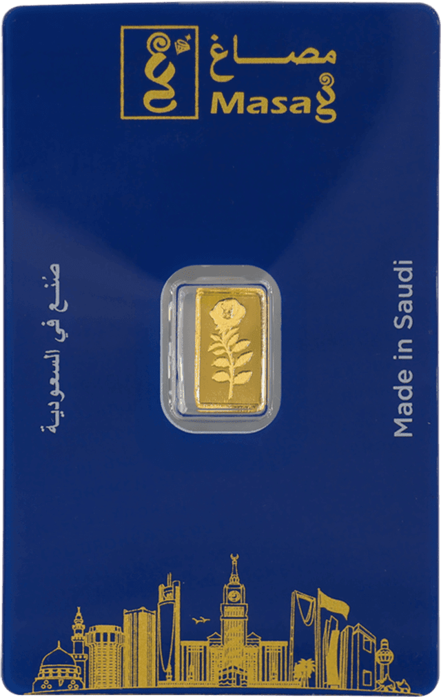 Masag 1g Gold Bar – 24K | 999.9 Purity