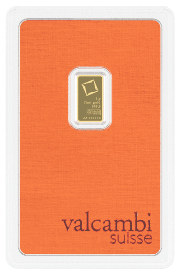 Valcambi 1g Gold Bar – 24K | 999.9 Purity