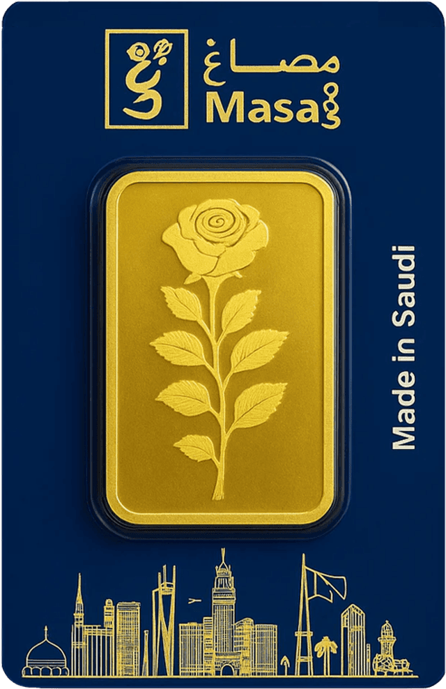 Masag 31.1g (1 oz) Gold Bar – 24K | 999.9 Purity