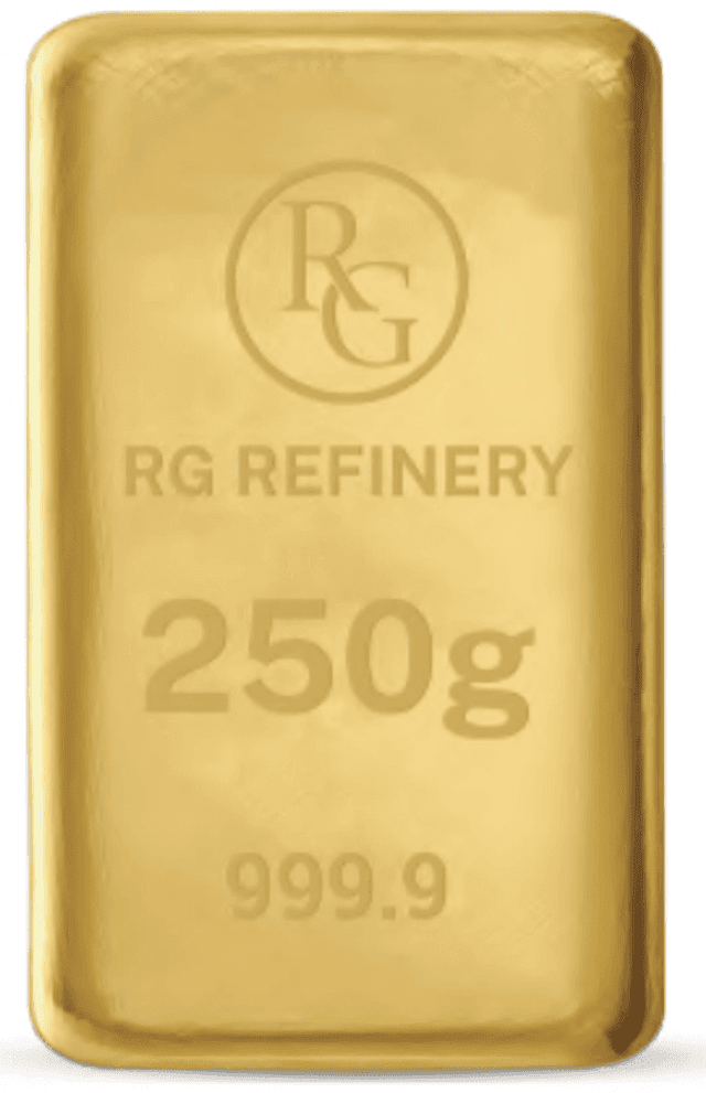 250g Cast 24K Gold Bar by Rafmoah