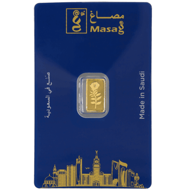 Masag 1g Gold Bar – 24K | 999.9 Purity
