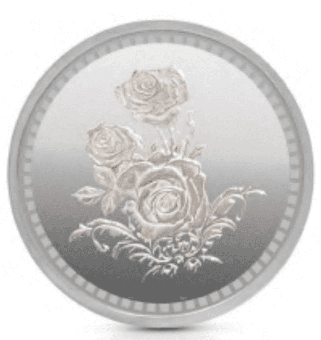 10 Gram 999 Fine Silver Coin from RG REFINERY – Three Roses Design