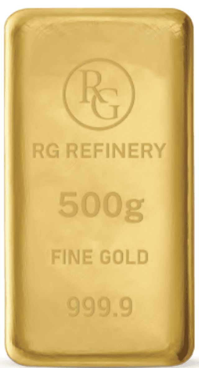 500g Cast 24K Gold Bar by Rafmoah